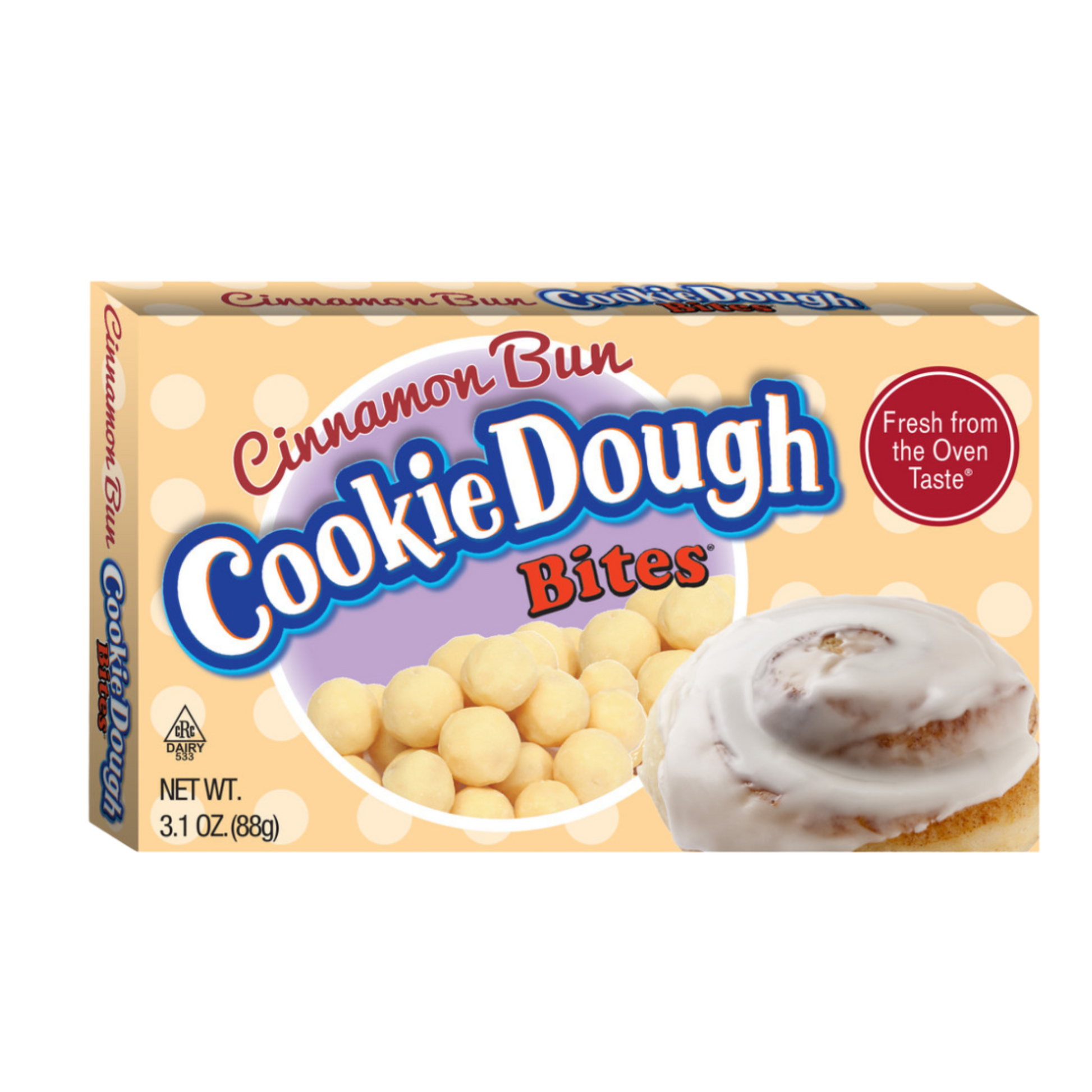 Cinnamon Bun Cookie Dough Bites Theatre Box American Candy